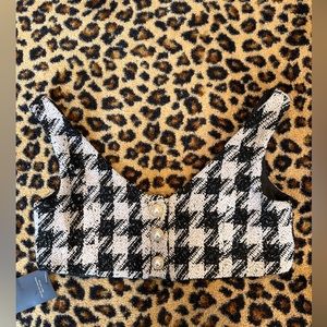 NEW WITH TAGS MILLA TWEED CROP TOP - bottoms sold separately